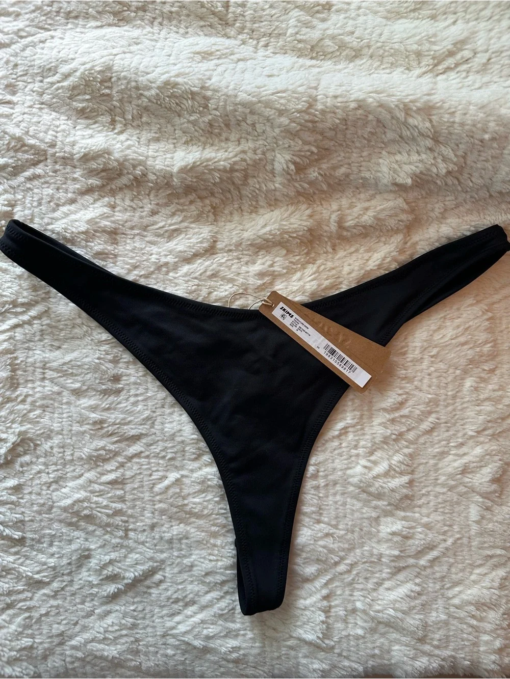 SKIMS Black Thong Bikini Bottom NWT (M)